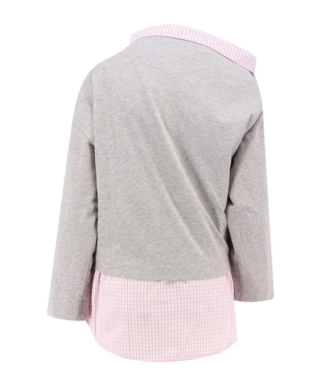 Layered Asymmetric Neck Top