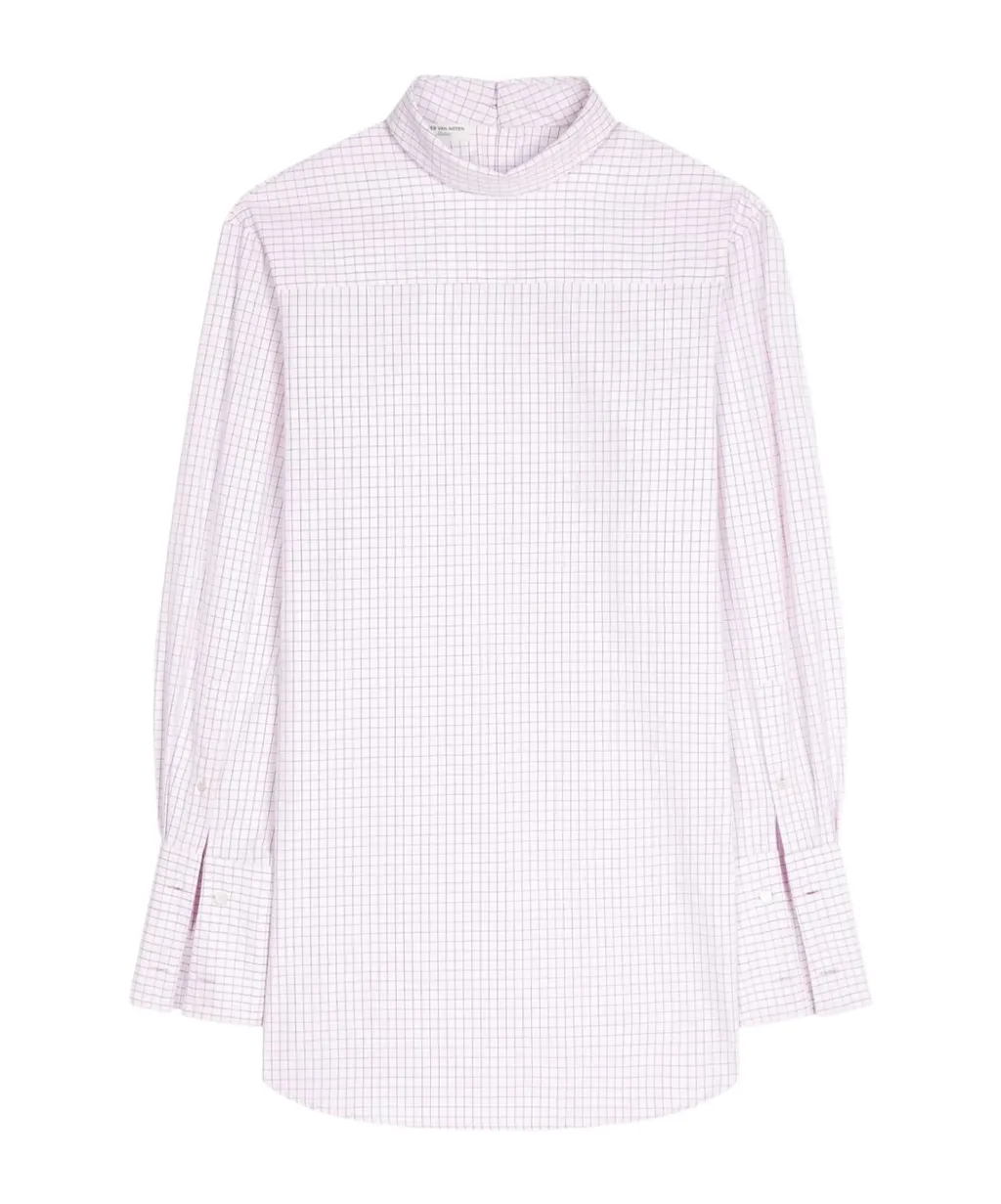 Plaid Long-Sleeved Blouse