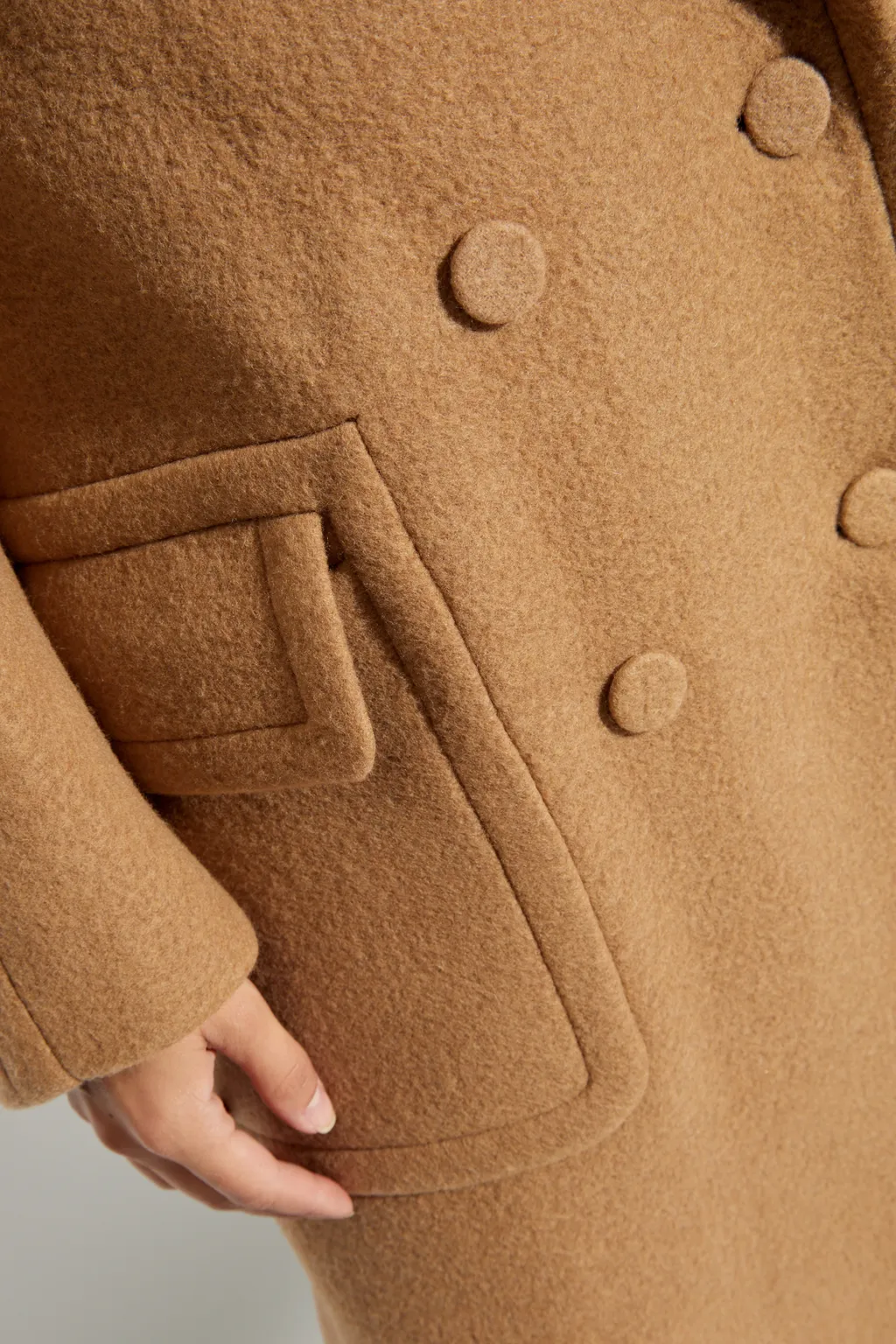 Double Breasted Long Sleeved Coat
