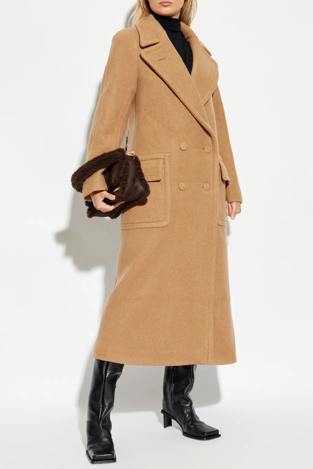 Double Breasted Long Sleeved Coat
