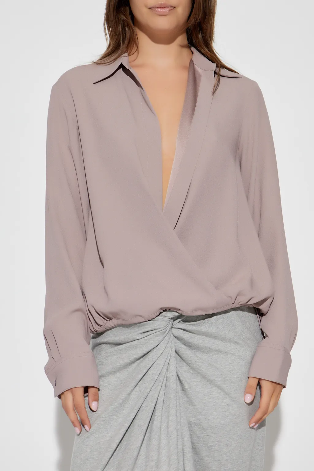 Long Sleeved V-Neck Blouse