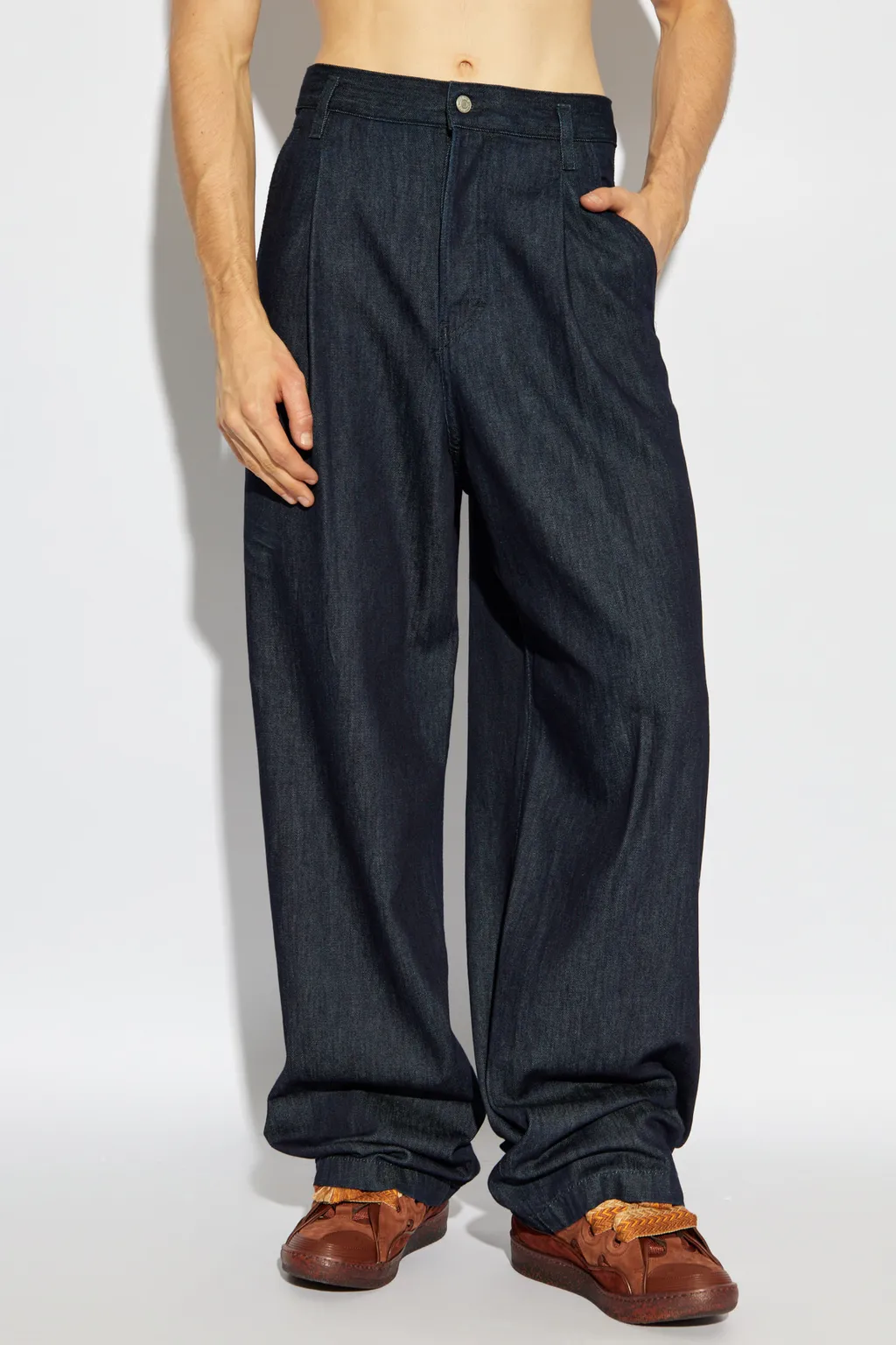 Logo Patch Wide-Leg Trousers