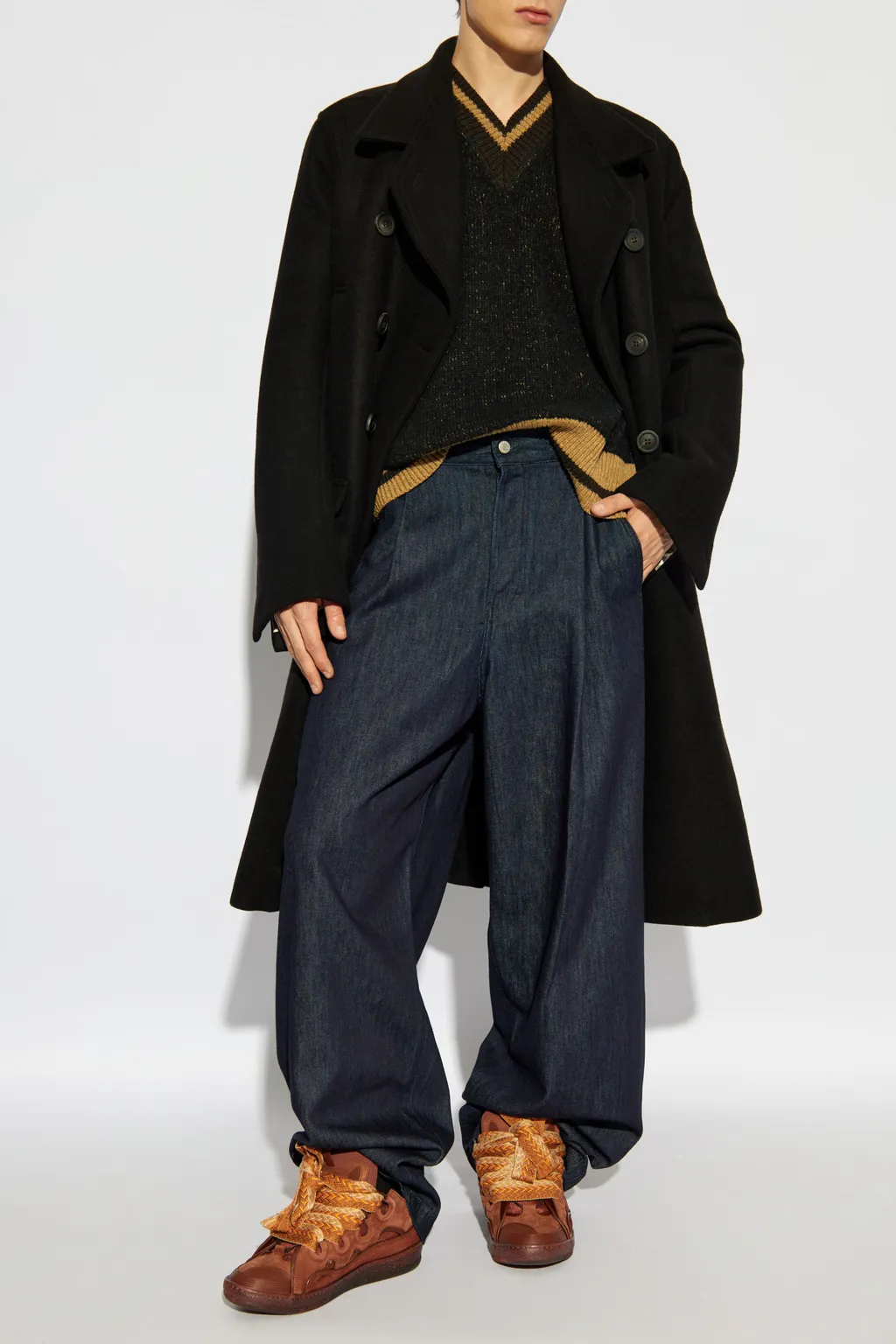Logo Patch Wide-Leg Trousers