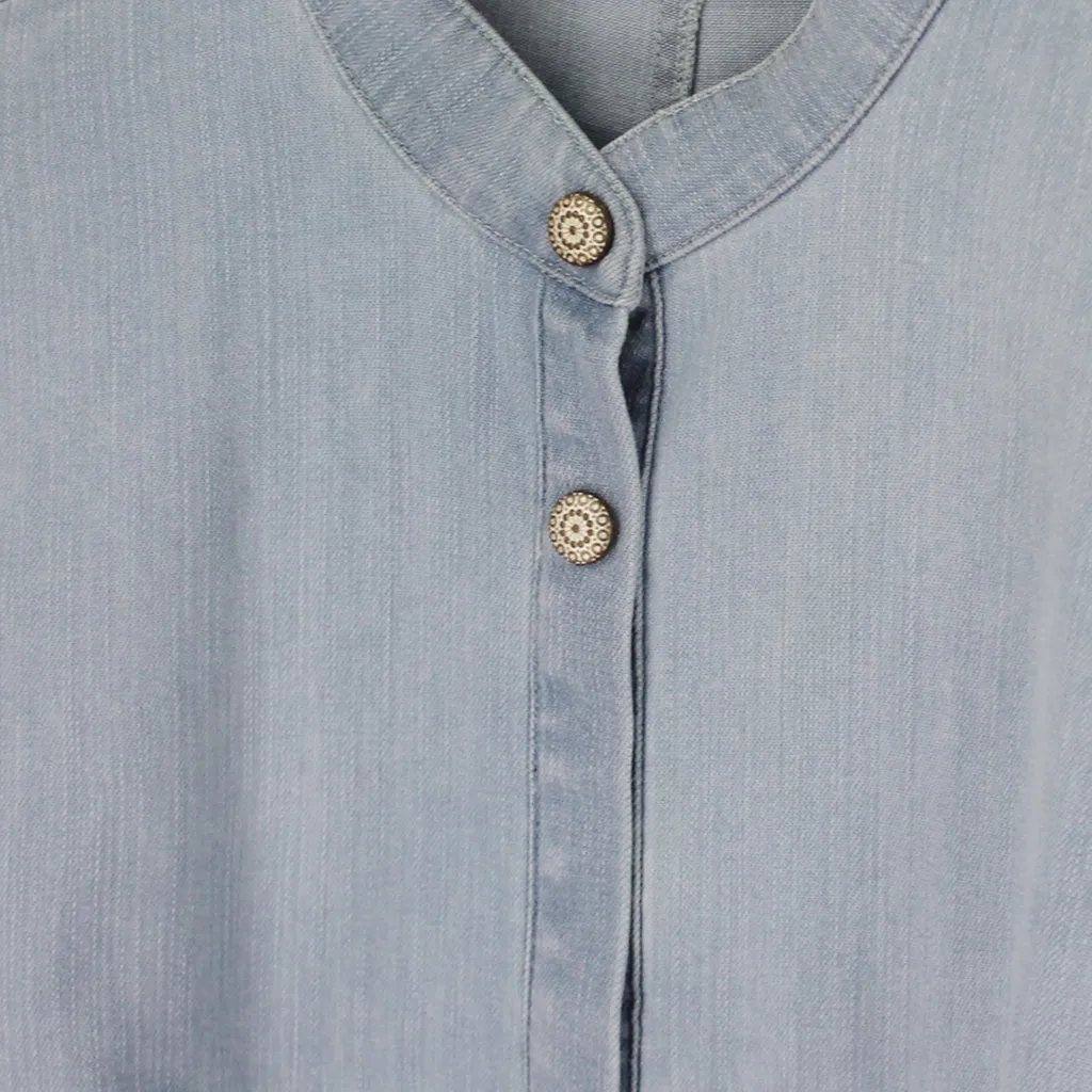Denim Dress With Removable Belt