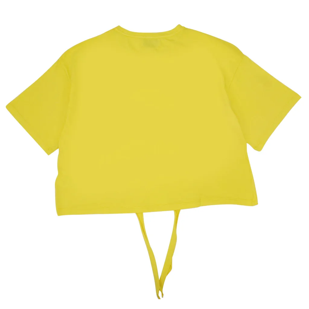 Cropped Cotton Jersey T-Shirt