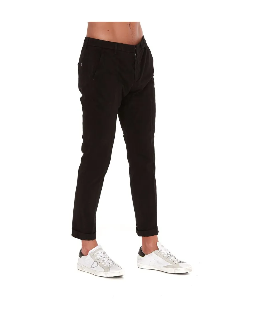 Low-Rise Turn-Up Hem Trousers
