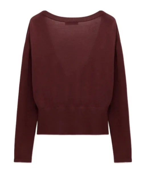 Ribbed V-Neck Cardigan