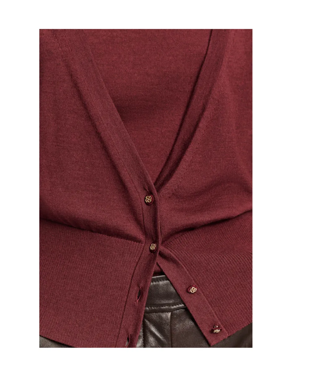Ribbed V-Neck Cardigan