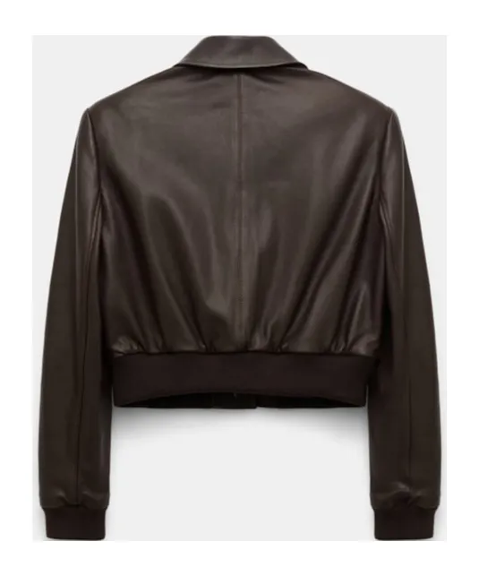 Classic-Collar Leather Jacket