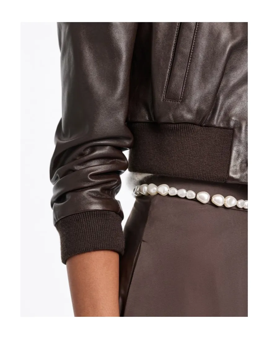 Classic-Collar Leather Jacket