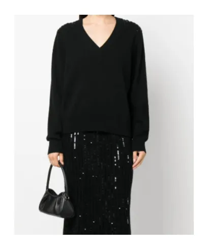 Sequined V-Neck Jumper