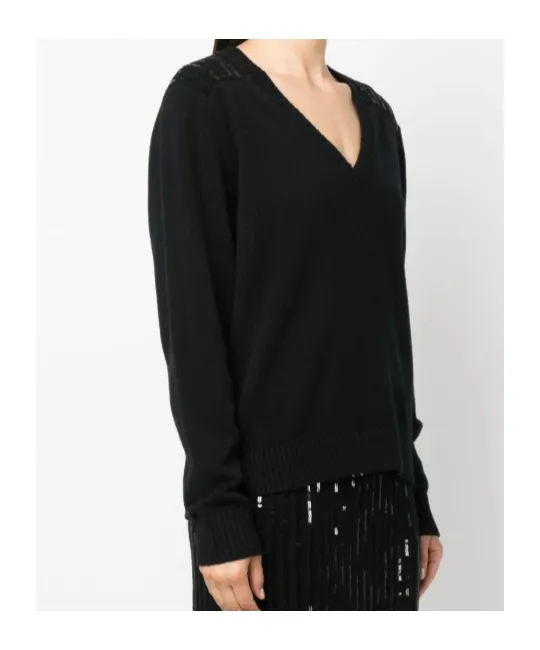 Sequined V-Neck Jumper
