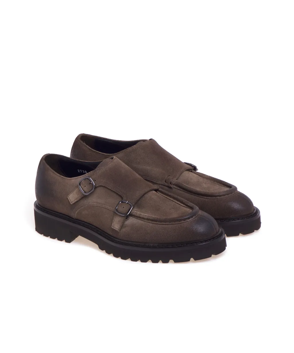Double Buckle Monk Shoes