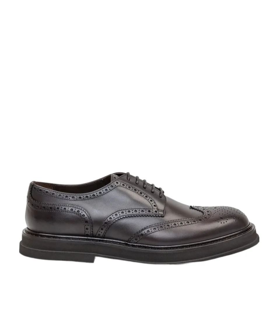 Derby Half Wing Lace-Up Shoes