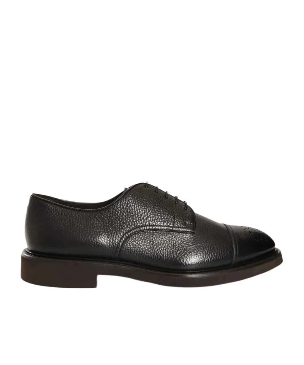 Leather Lace-Up Derby Shoes