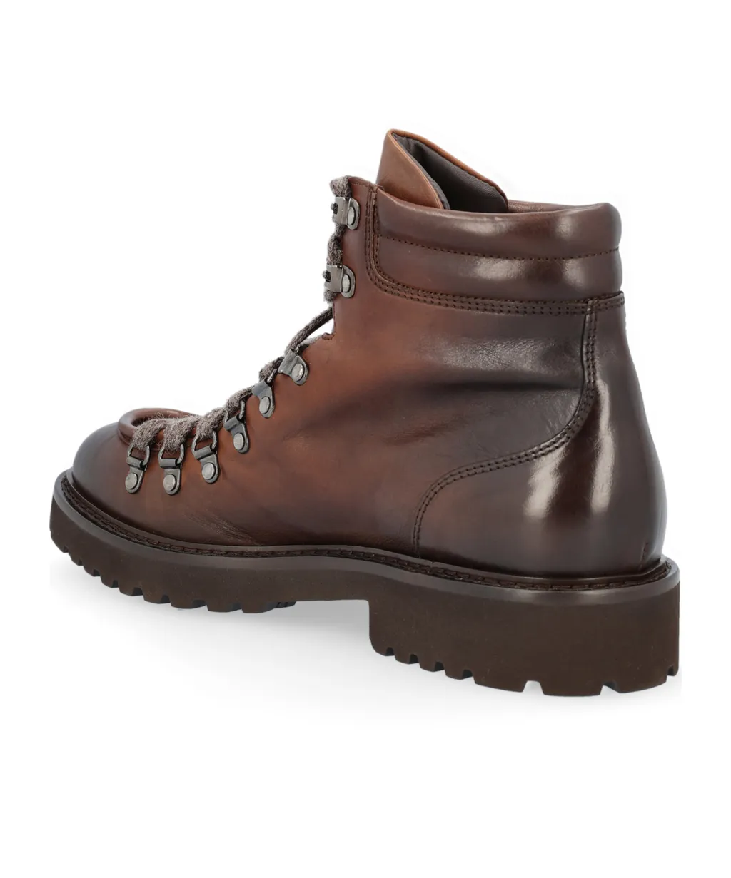 Round-Toe Lace-Up Boots
