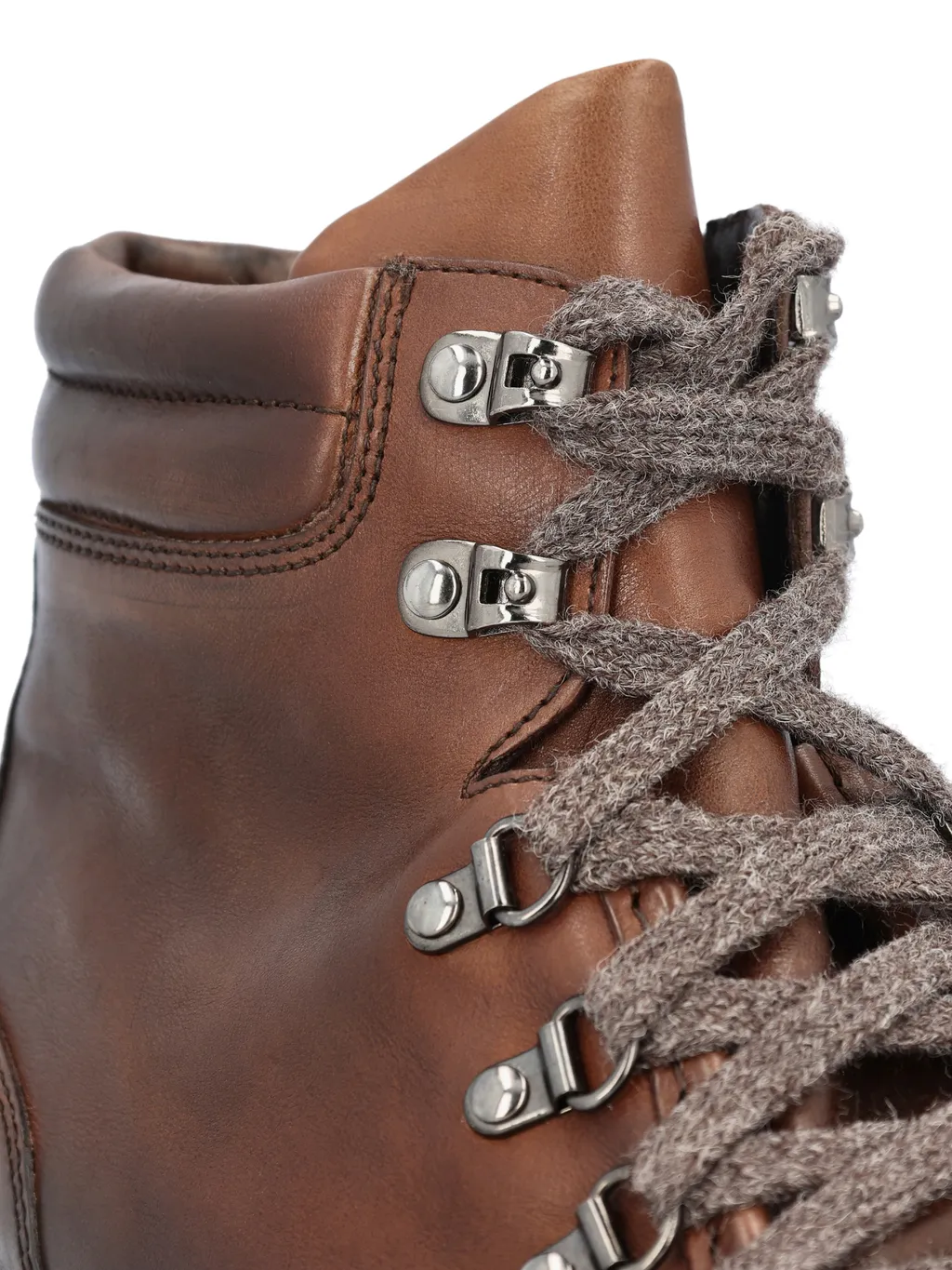 Round-Toe Lace-Up Boots