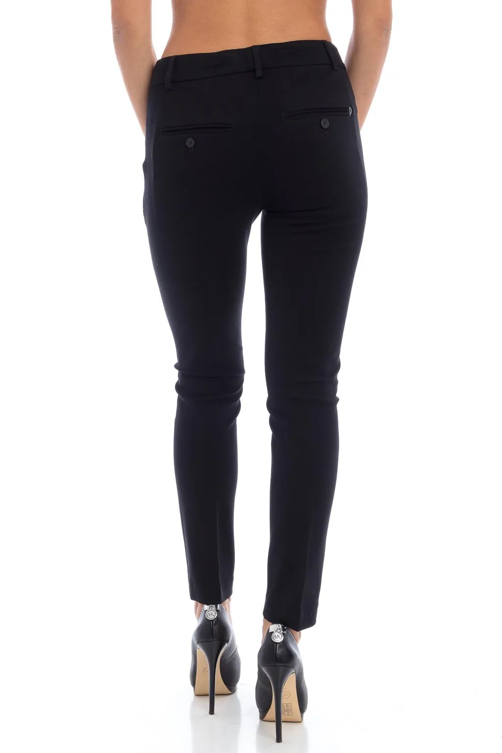 Mid-Rise Skinny Cut Trousers