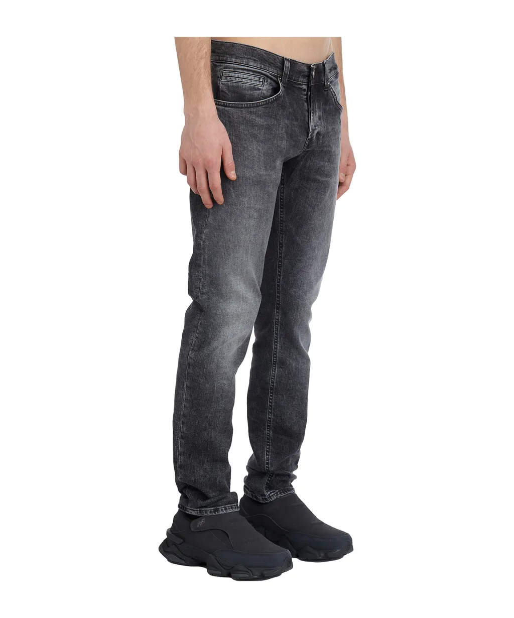 Denim Trousers With Belt Loops