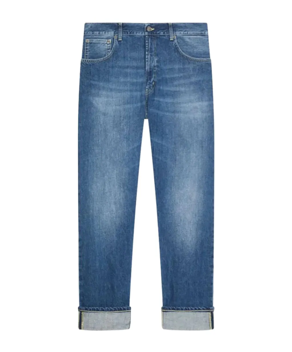 Denim Trousers With Belt Loops
