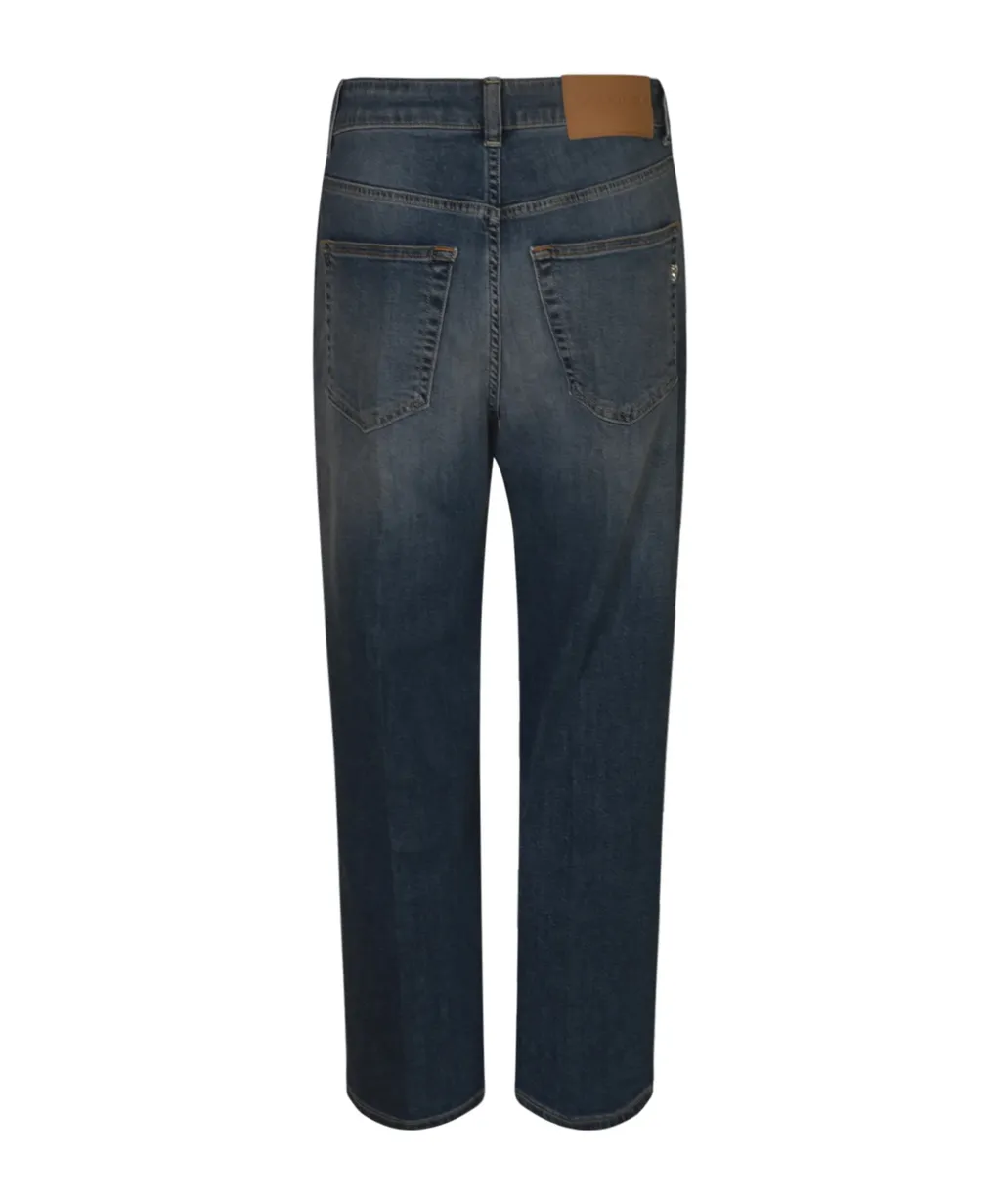 Faded Straight-Leg Jeans