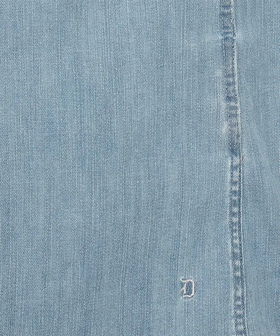 Mandarin Collar Denim Shirt