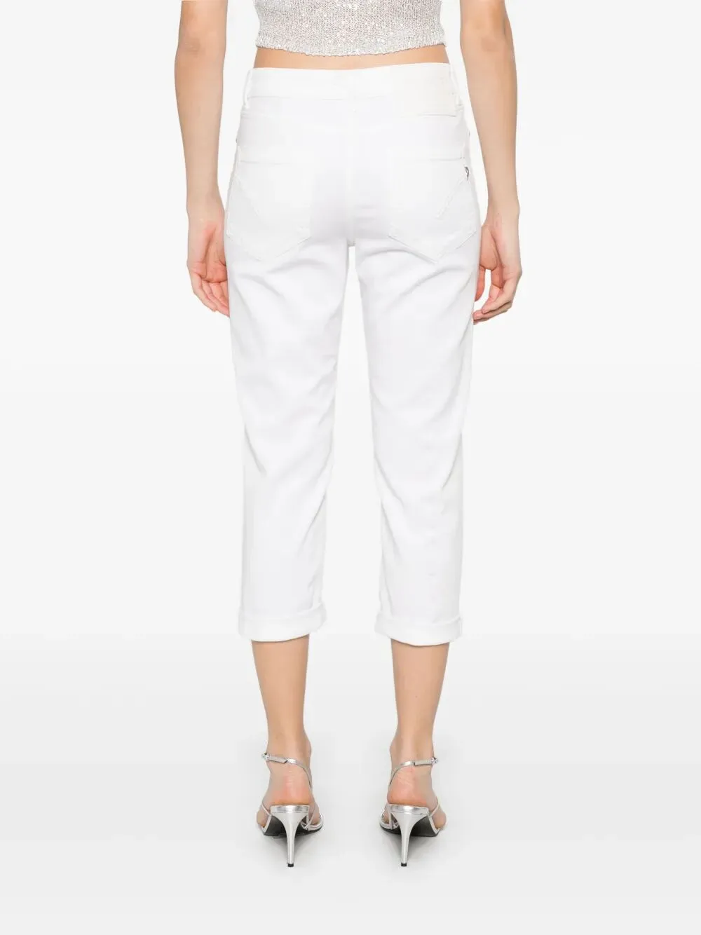 Single-Breasted Button-Up Denim Trousers