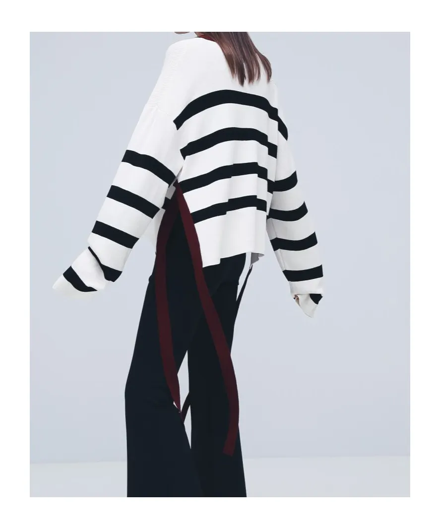 Striped Knit Pullover