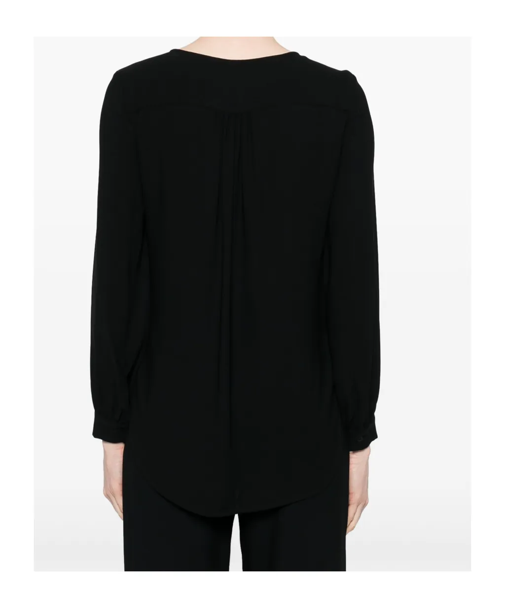 Tied-Neck Georgette Blouse