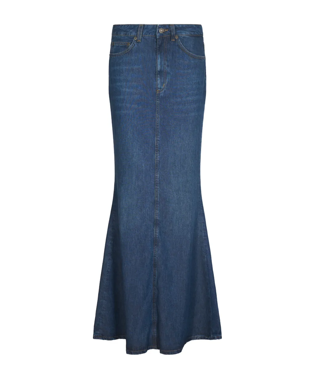 Flared Denim Skirt