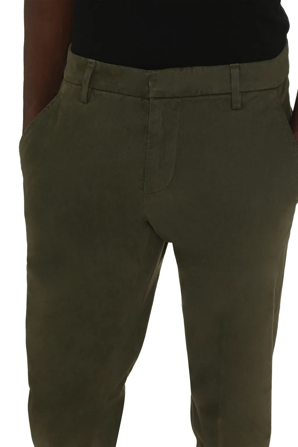 Belt-Lined Casual Pants