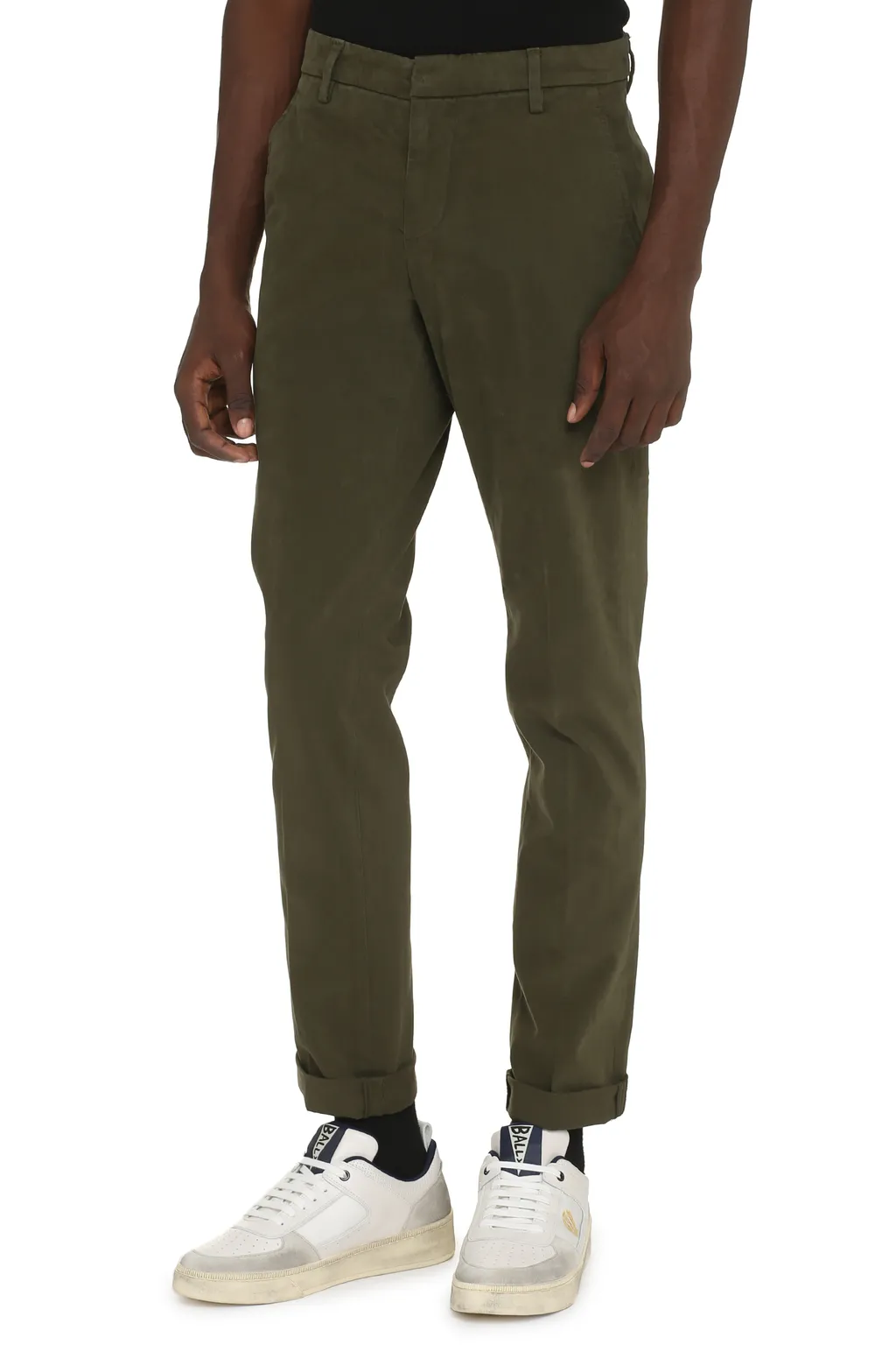 Belt-Lined Casual Pants