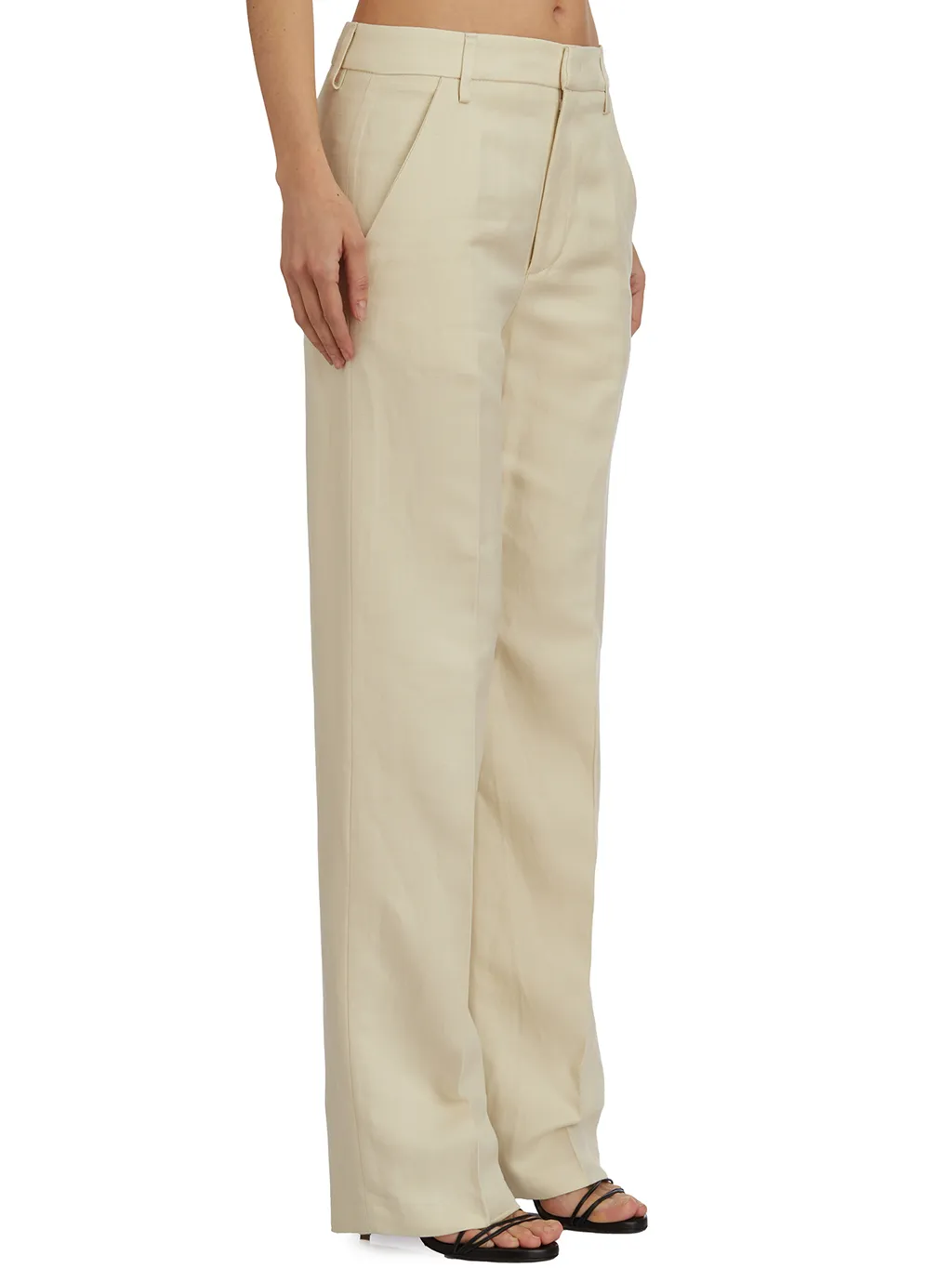 Reina Viscose And Linen Trousers