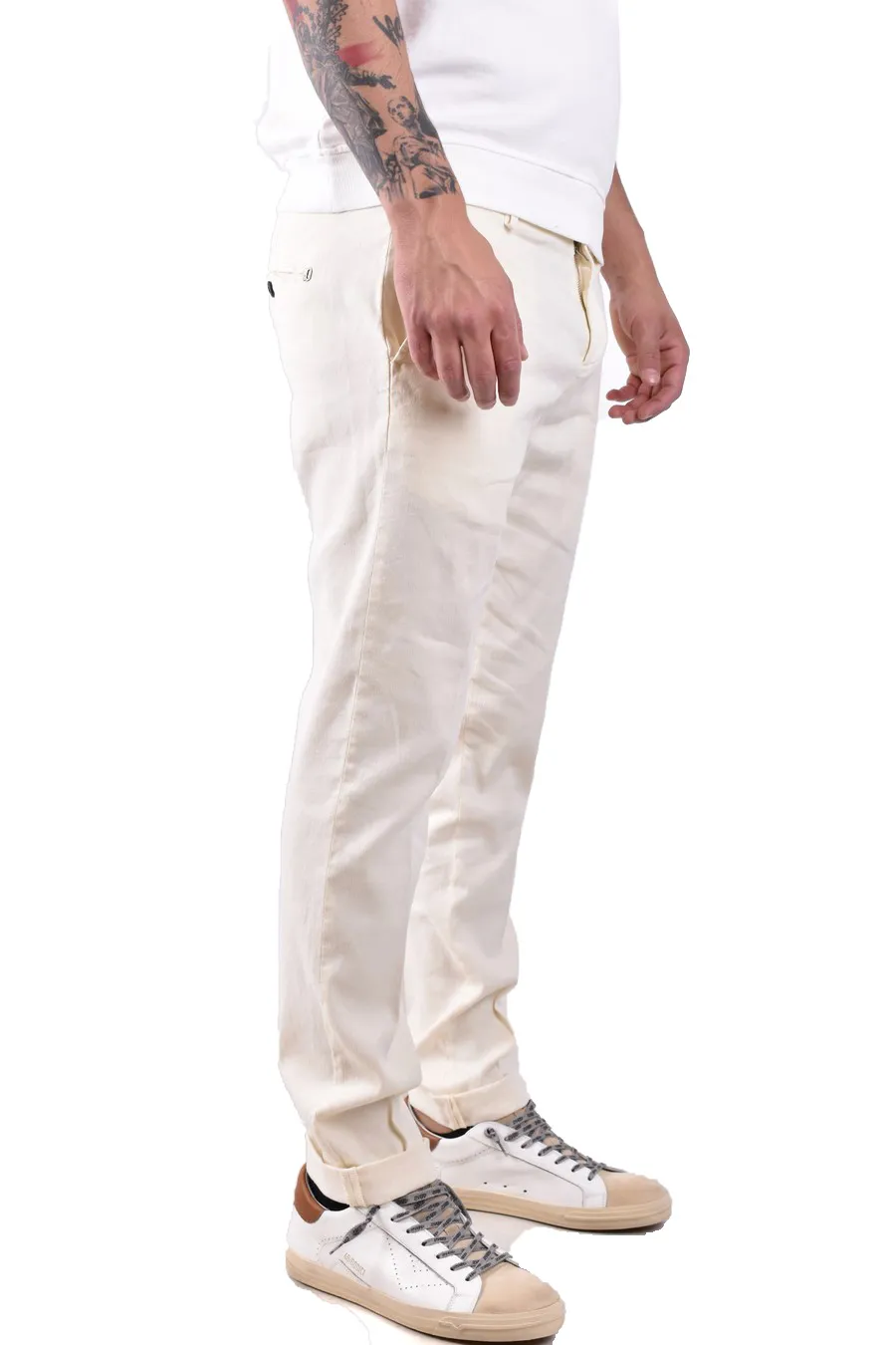 Belt-Lined Casual Pants