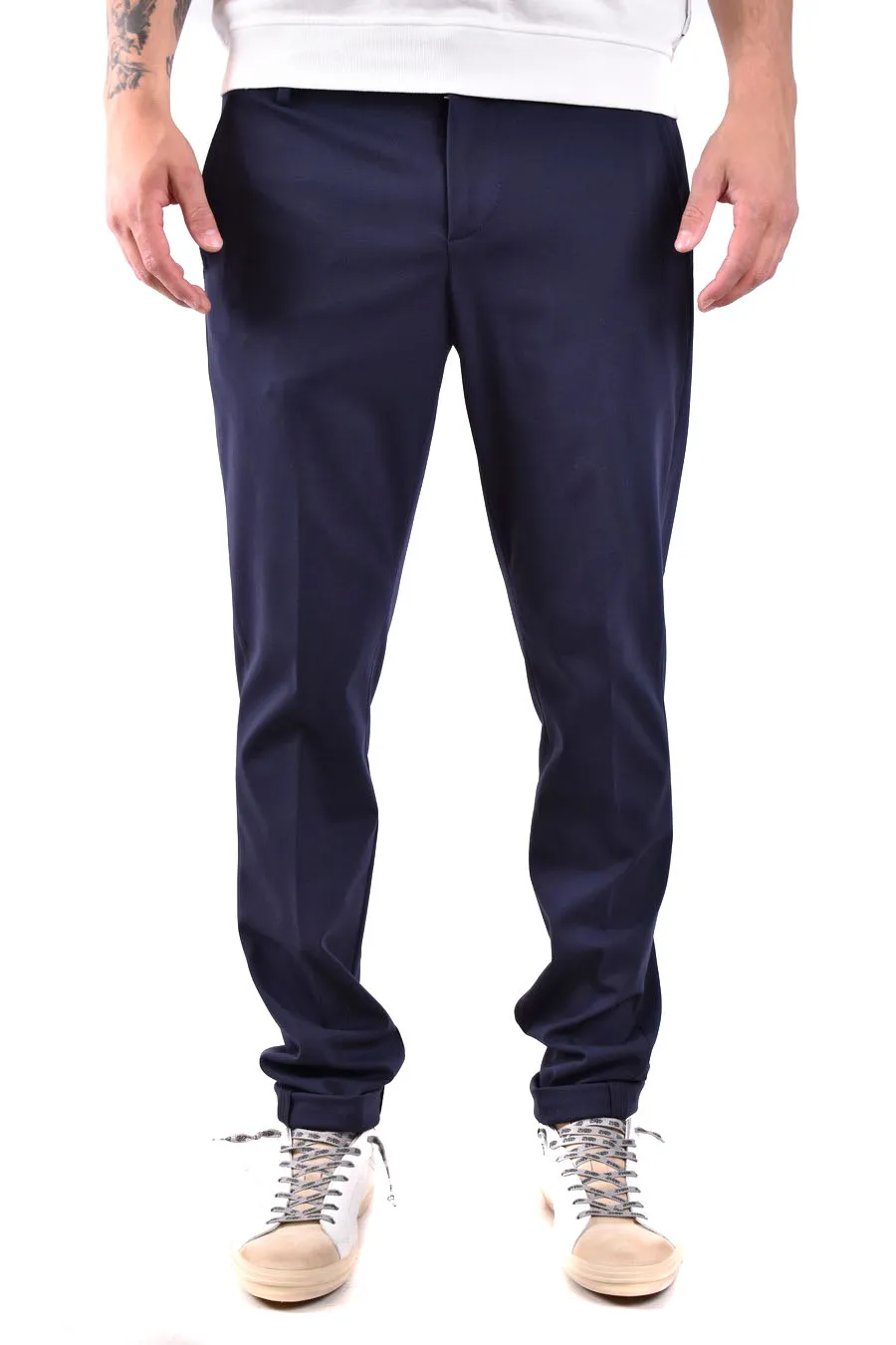 Belt-Lined Casual Pants