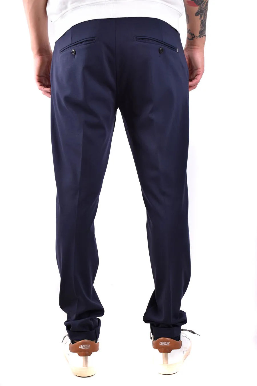 Belt-Lined Casual Pants