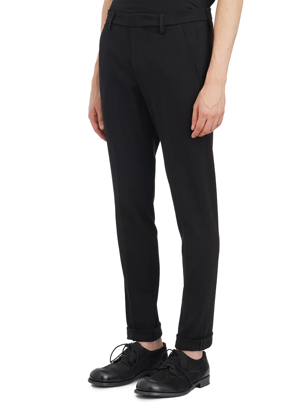 Belt-Lined Casual Pants