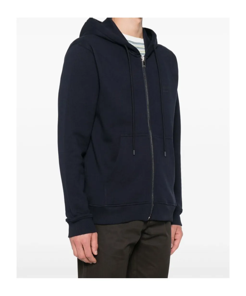 Logo Print Zip-Up Hoodie