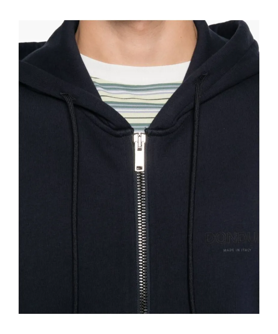 Logo Print Zip-Up Hoodie