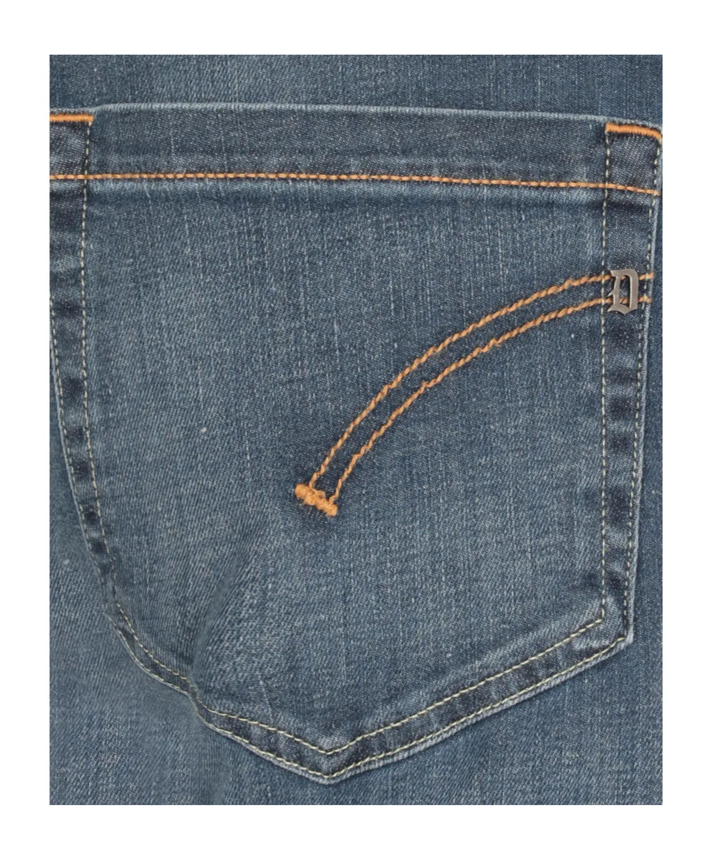 Faded Ruffle Denim Trousers