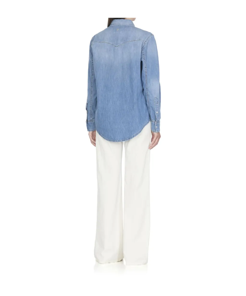 Flap-Pocket Denim Shirt