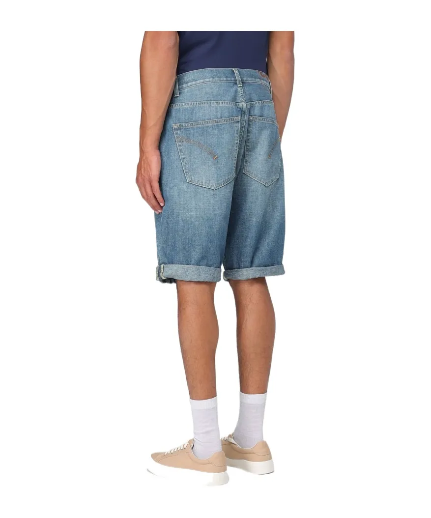 Washed Denim Shorts