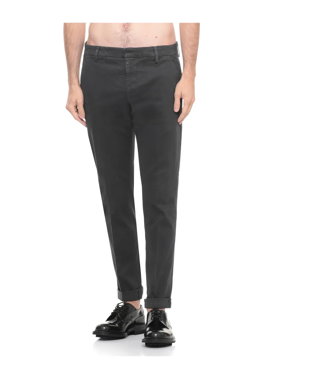 Belted Slim-Fit Pants