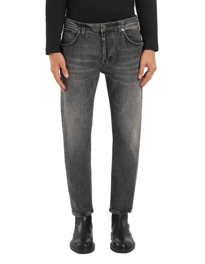 Button-Fastening Five-Pockets Jeans