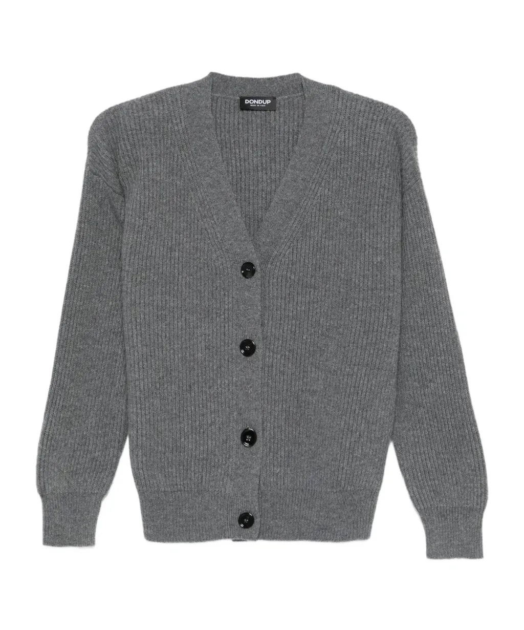 V-Neck Ribbed Cardigan
