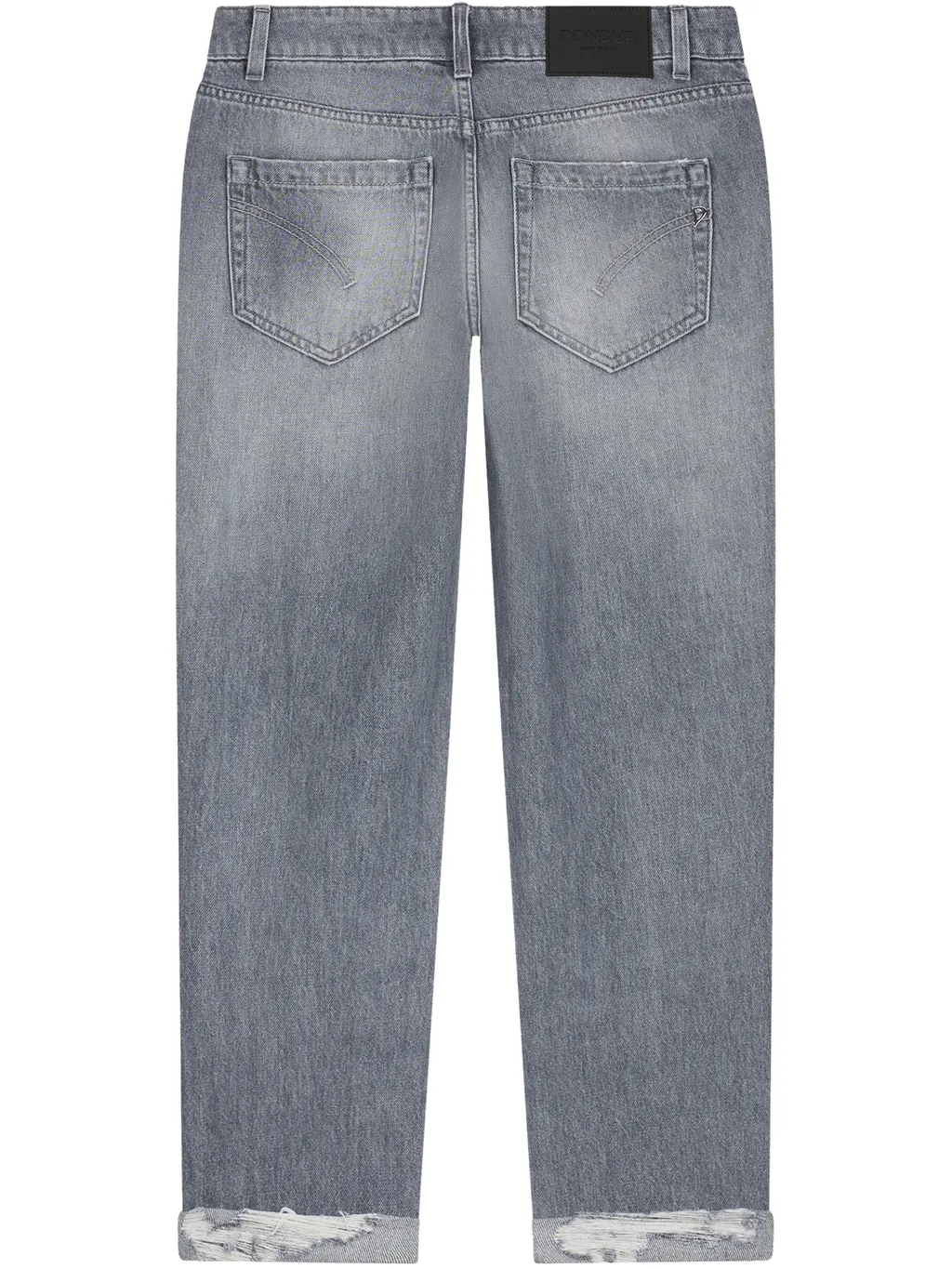 Five-Pocket Distressed-Hem Jeans