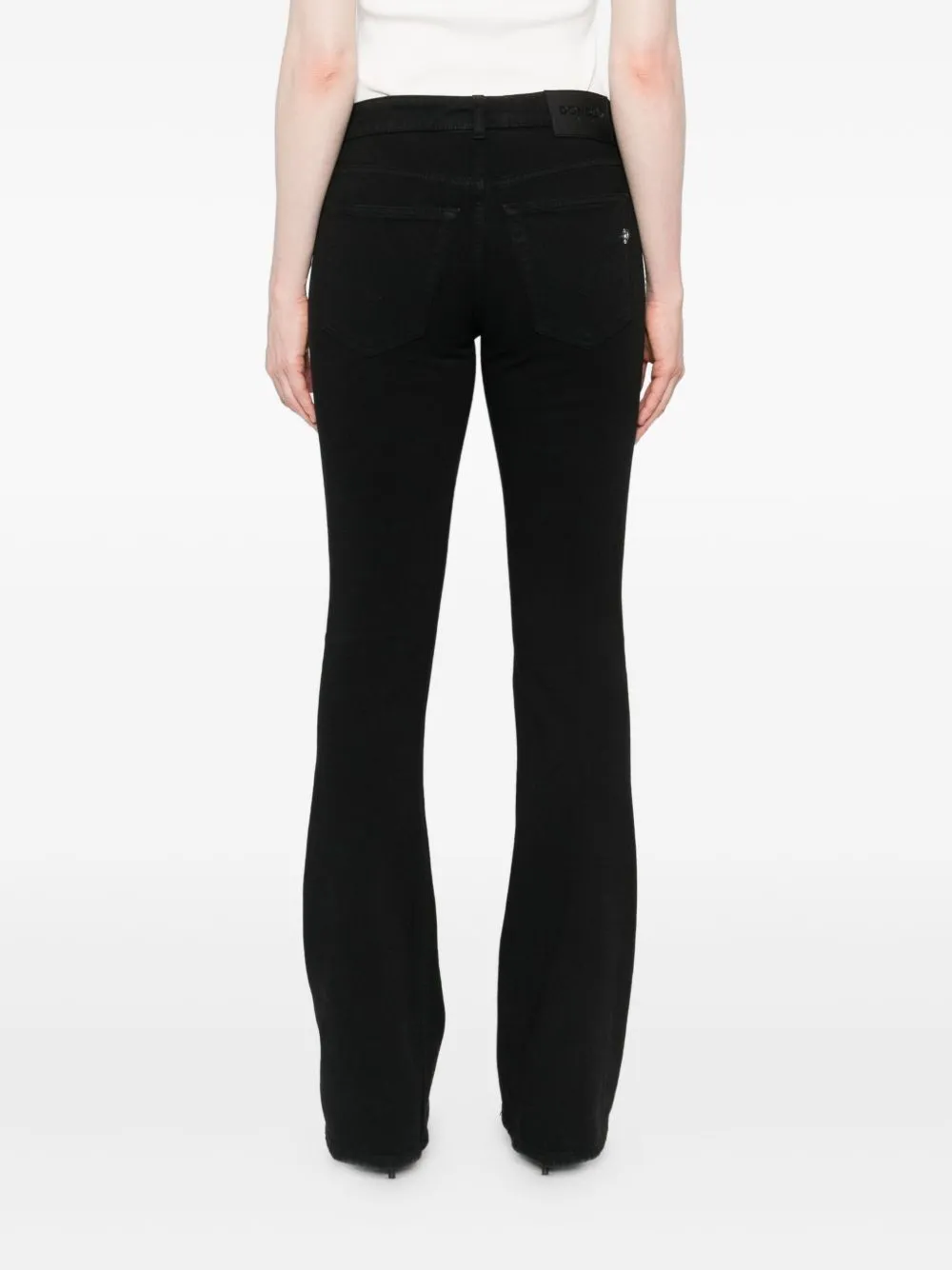 Button-Fly Flared Jeans