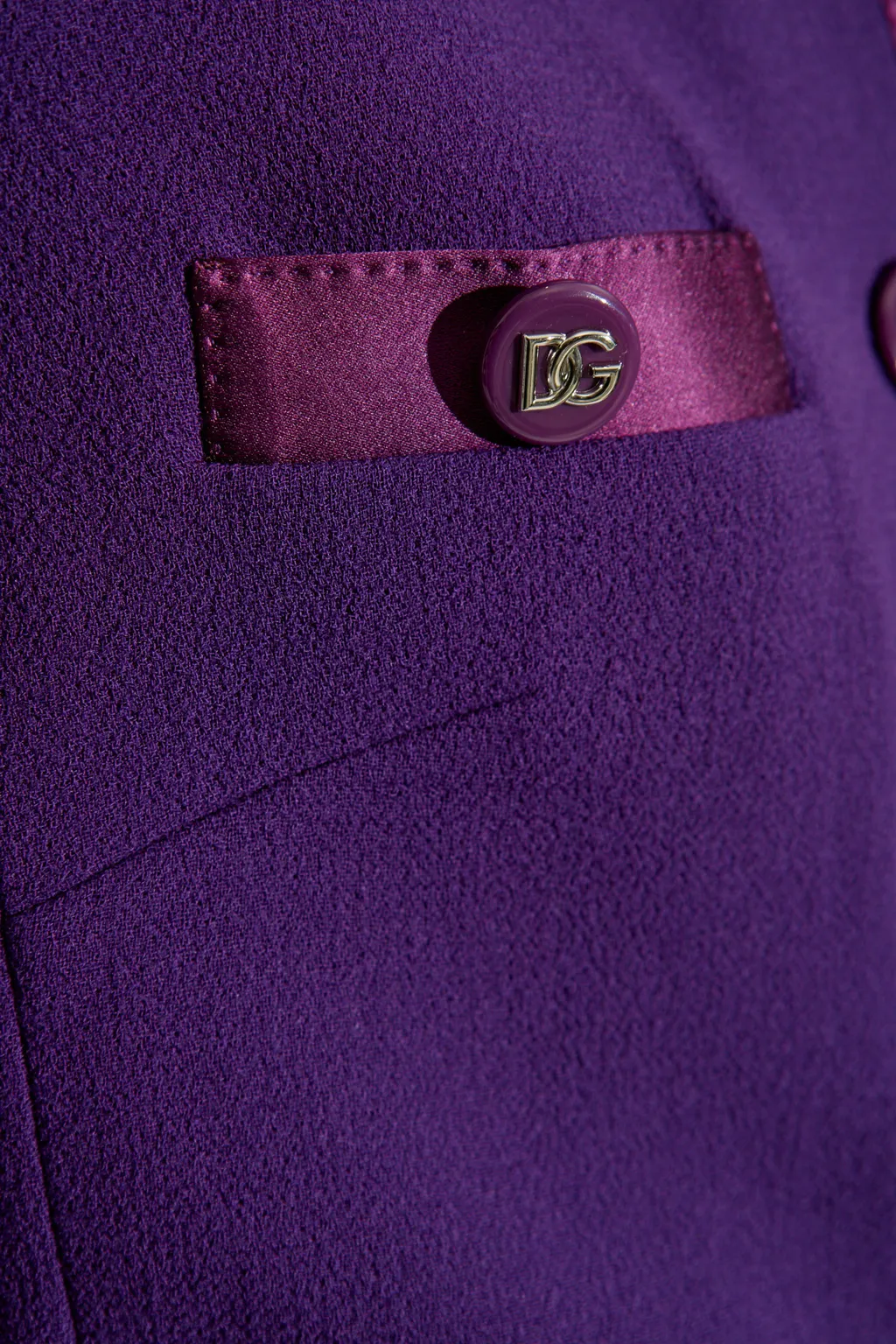 Single-Breasted Crepe Jacket