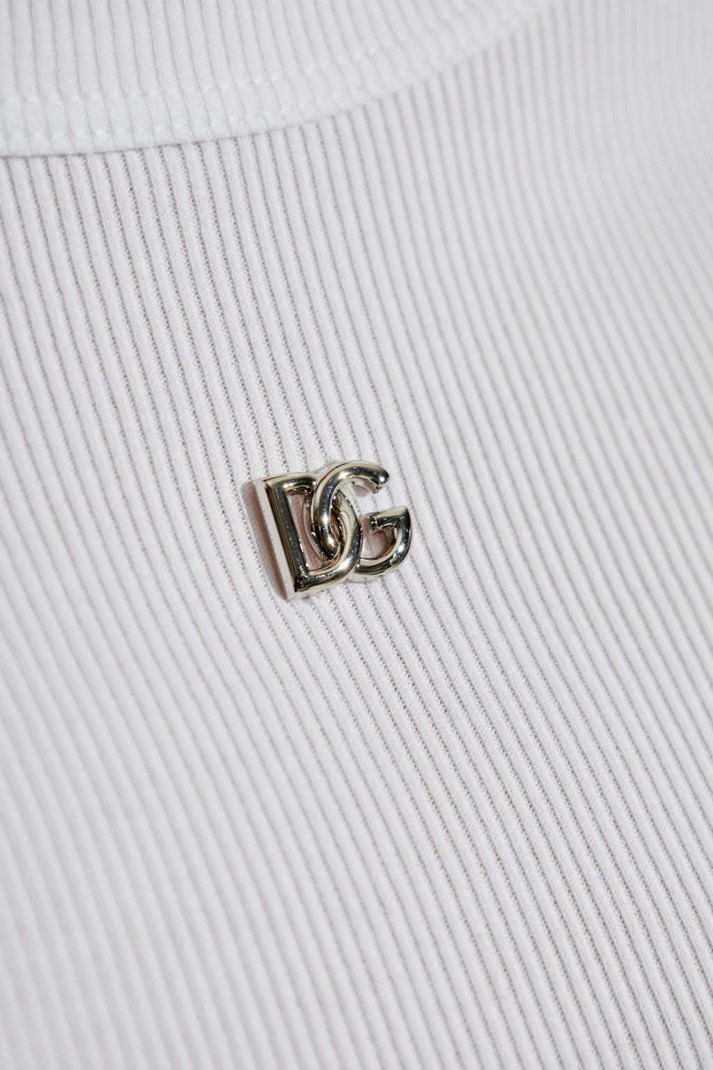 Logo Plaque Ribbed T-Shirt