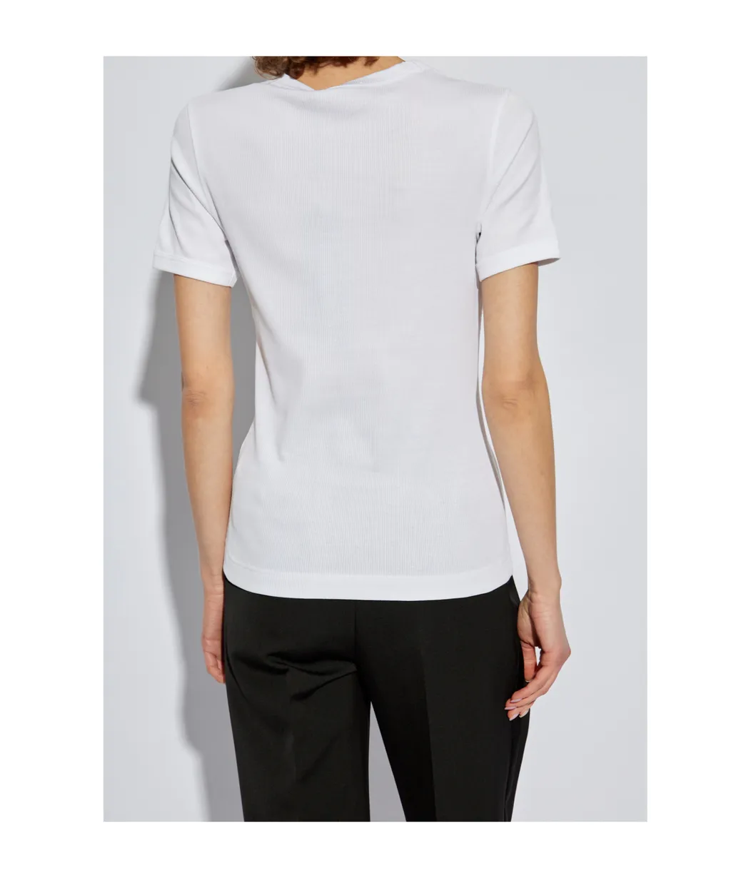 Logo Plaque Ribbed T-Shirt